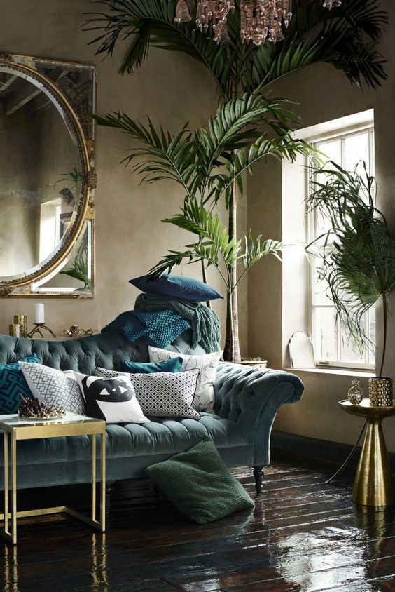 6 Dreamy gold and green interiors that will make your home looking like a luxurious savanna