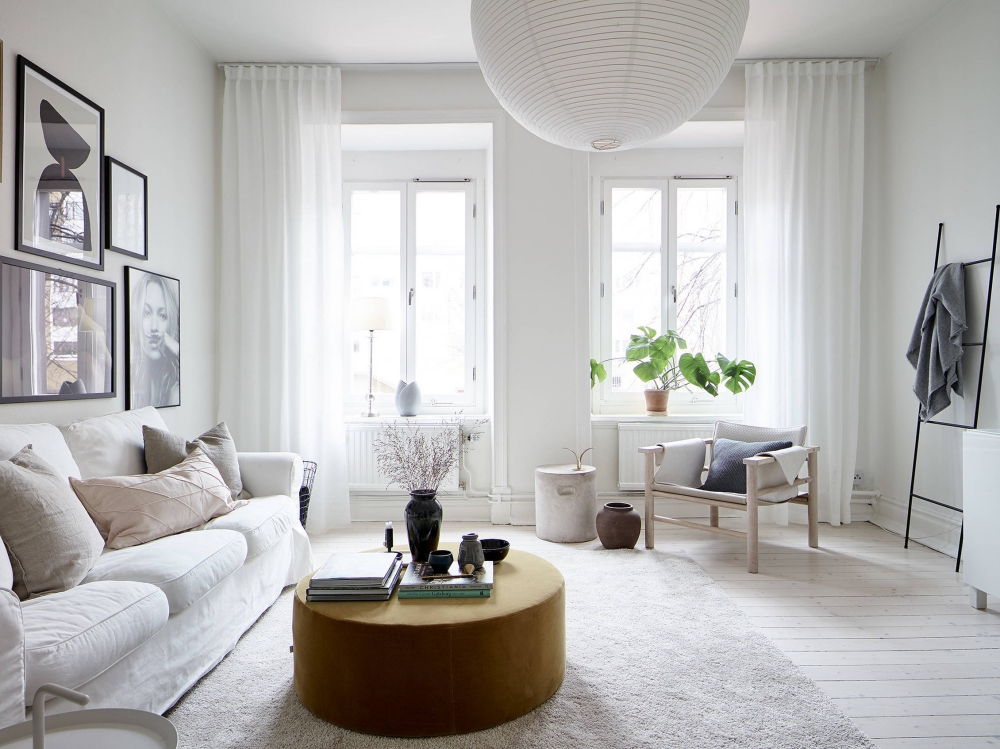 A bright and serene Swedish apartment