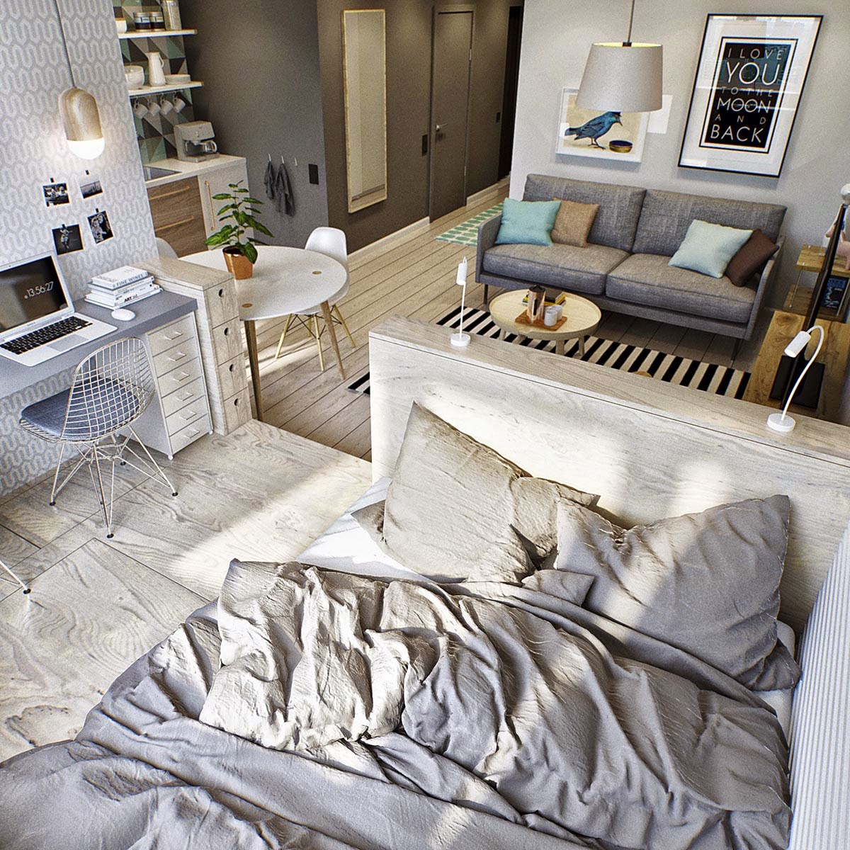 Uil Pardon Slecht Dreamy and functional 40 square meters apartment - Daily Dream Decor