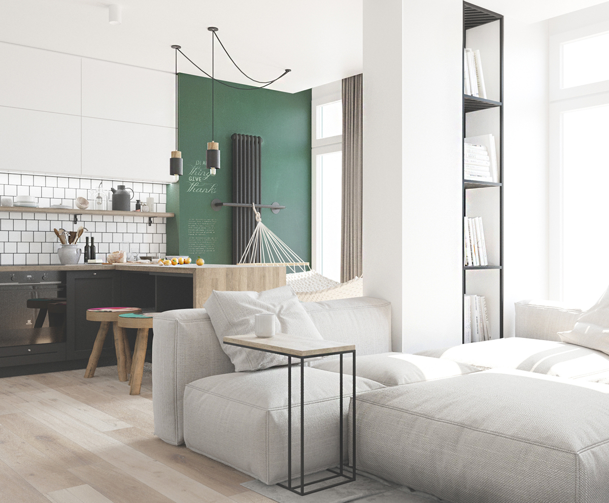 Dreamy lively Scandinavian apartment