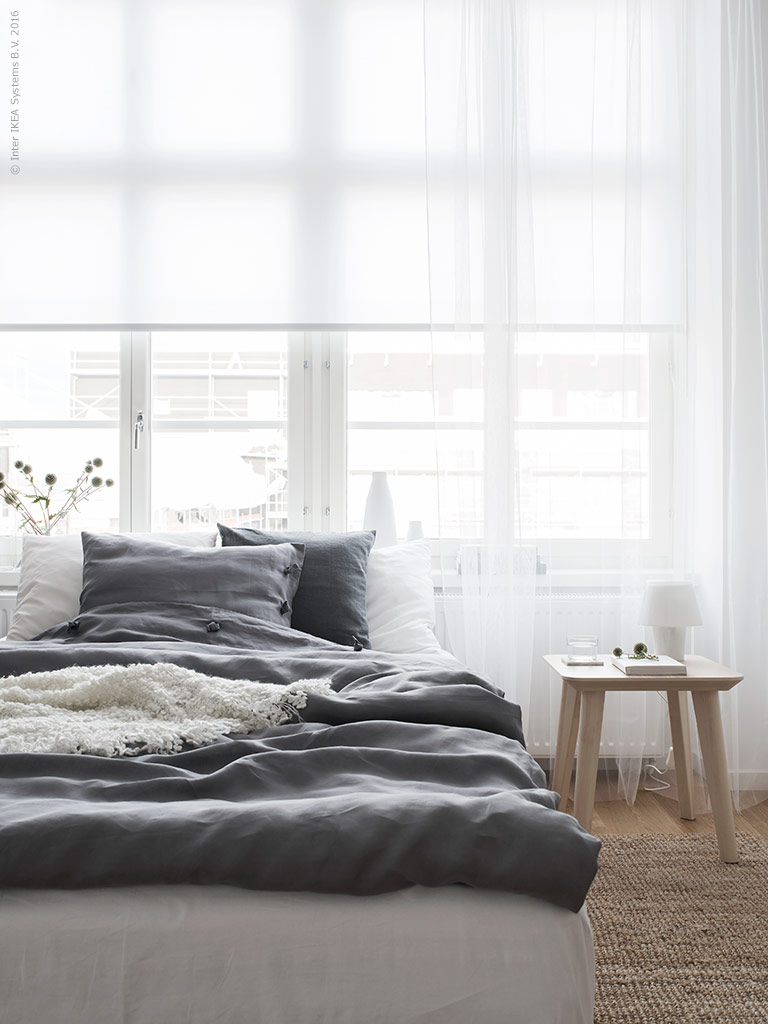 Simple & serene Ikea bedroom