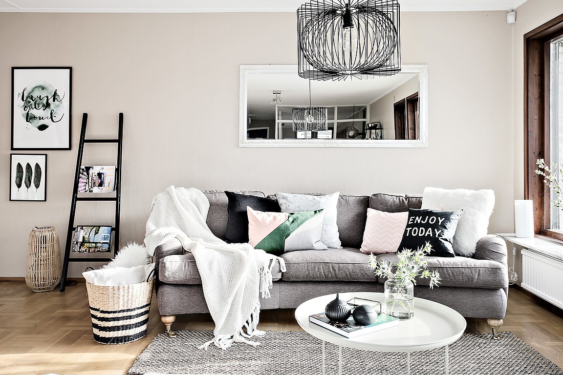 A dreamy Swedish home in white & gray