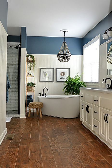 6 Stunning Wooden Floor Bathroom Ideas, Wood Floor Bathroom Ideas