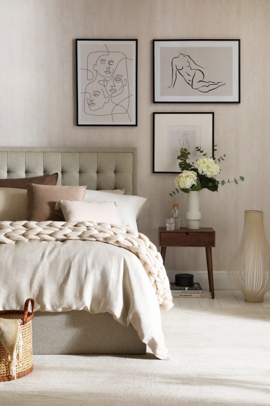 How to add color to a minimalist bedroom