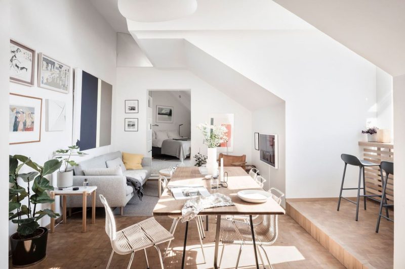 Splendid modern Scandinavian attic apartment